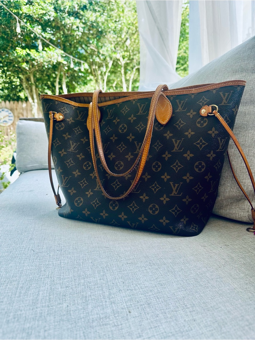 Louis Vuitton Monogram Canvas Tote in Brown and Tan